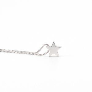 925 Sterling Silver Star Necklace Small Cute